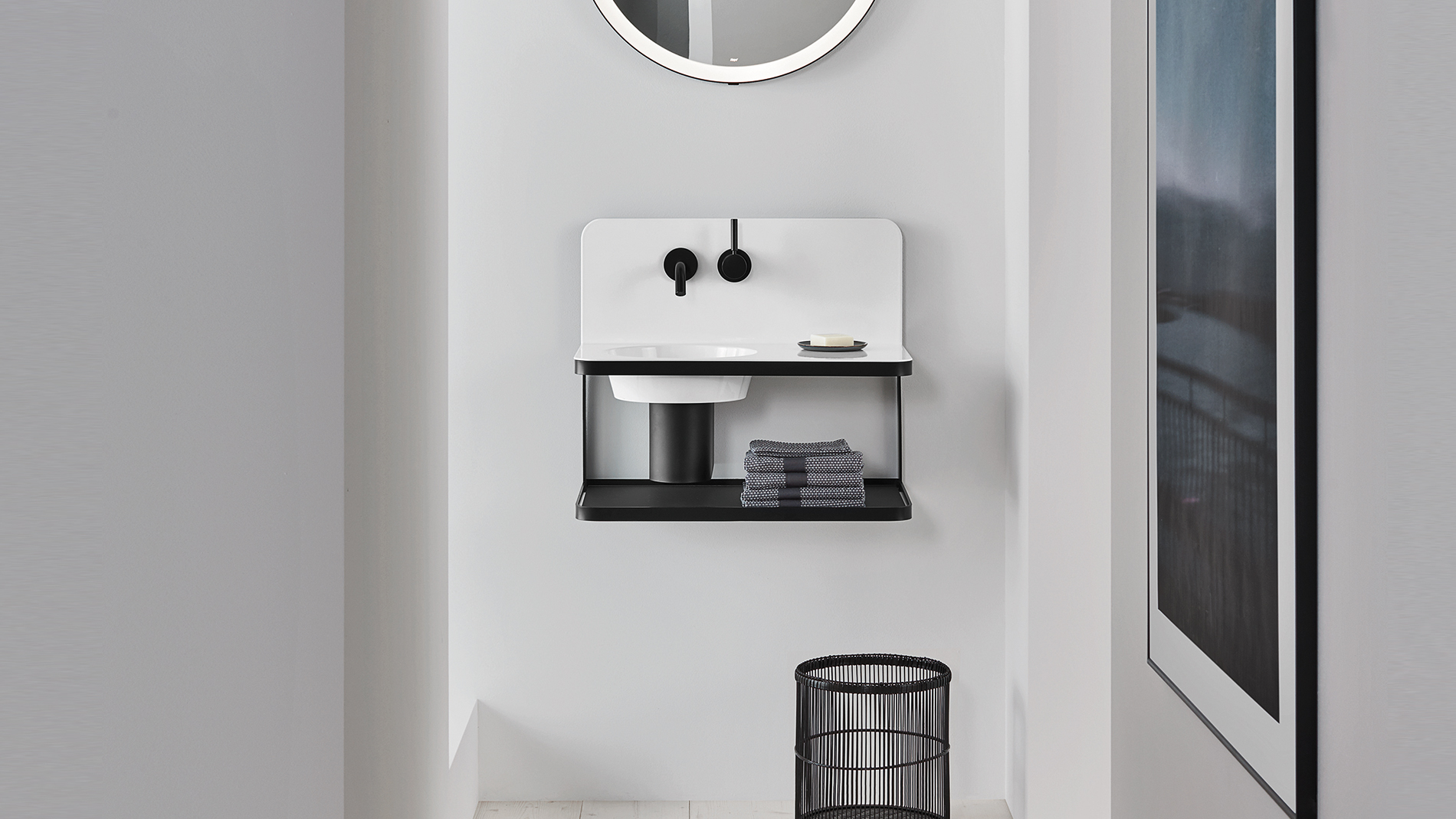 Waschtisch Waschplatz Steel19