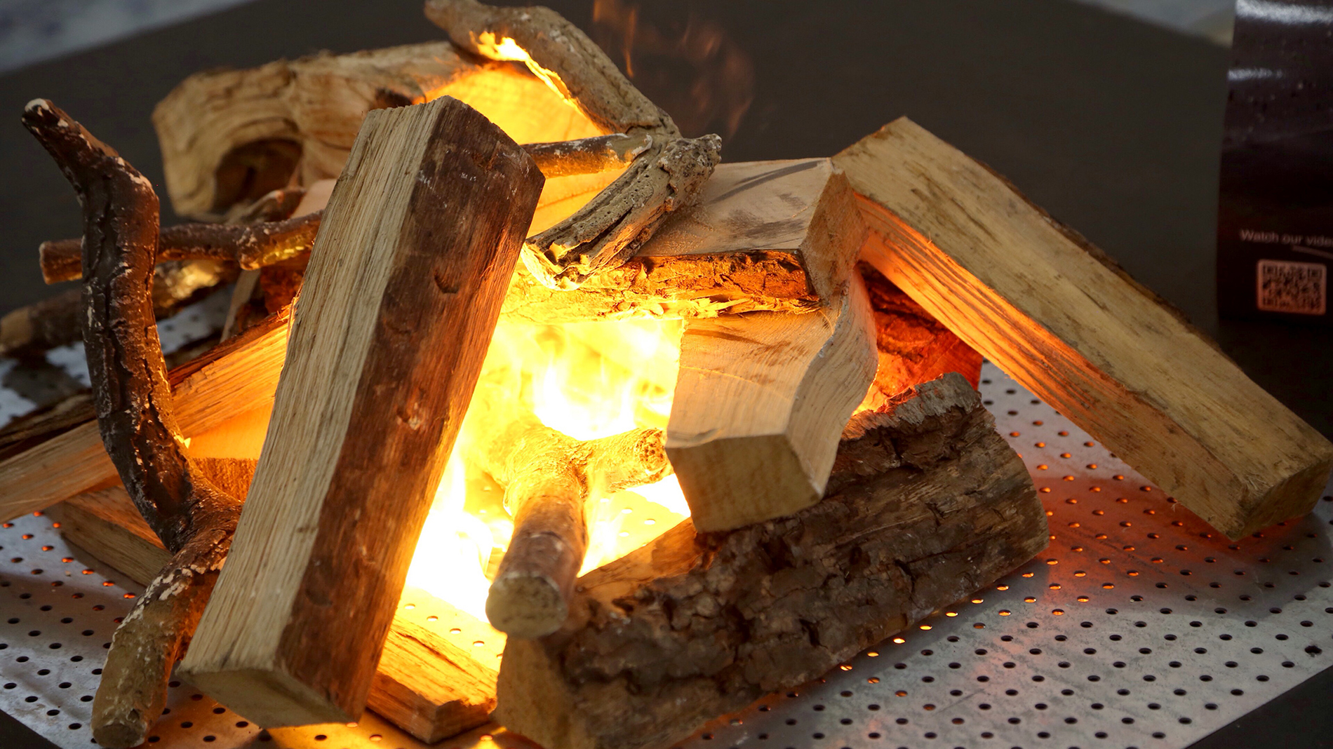 Fire in a stove