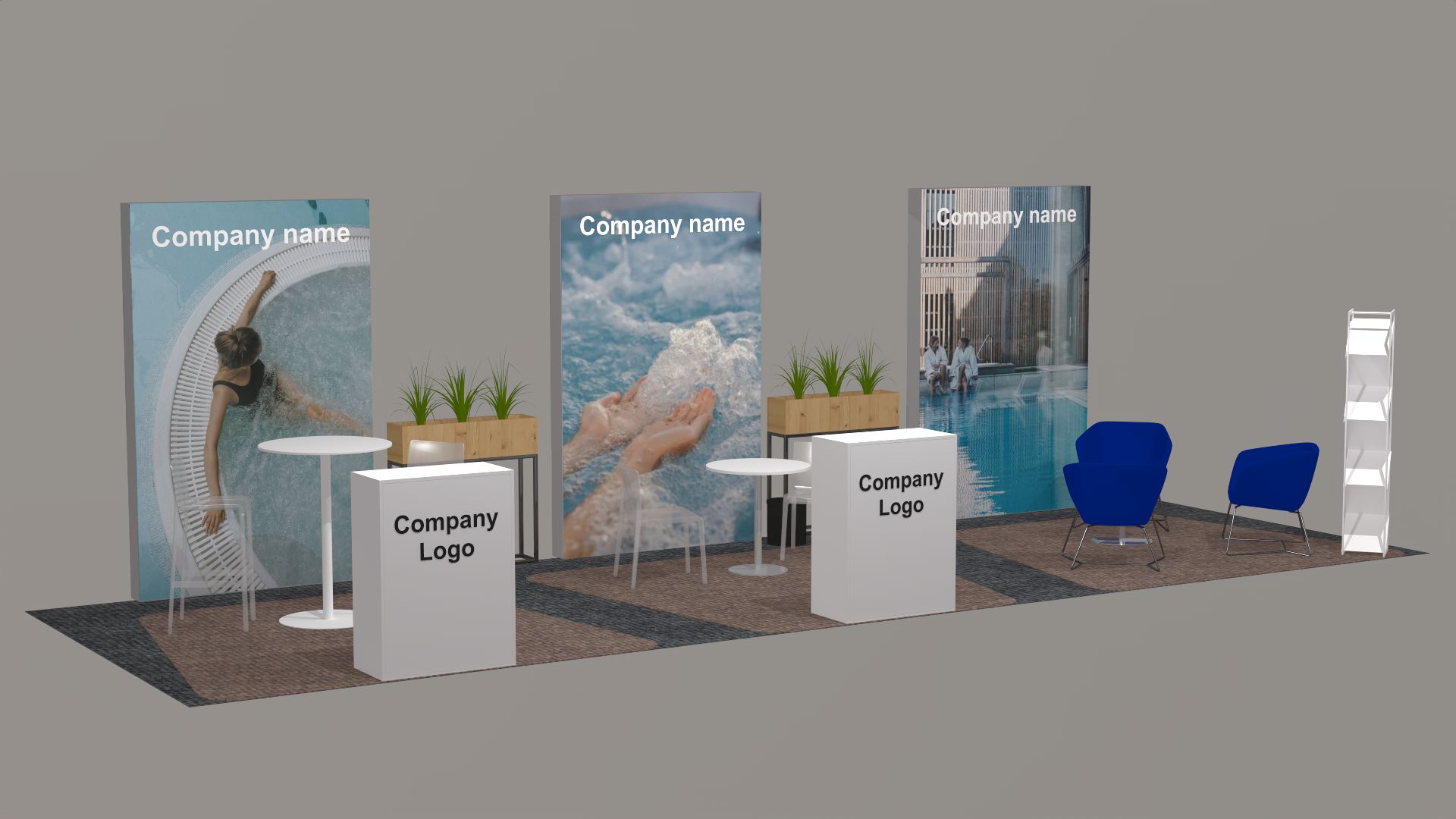 Complete package: info stand 6 m²