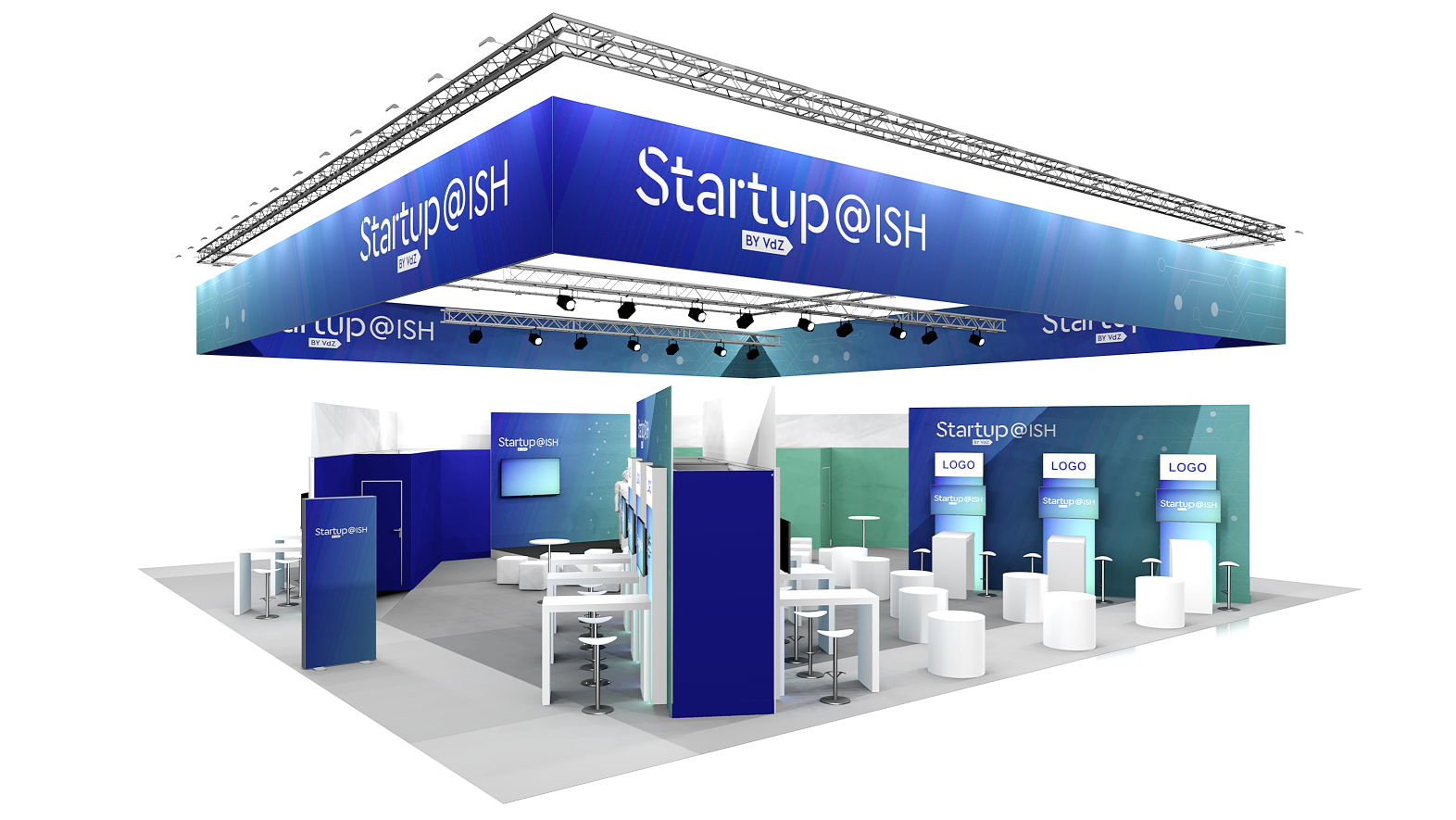 Grafik eines Startup@ISH-Stands