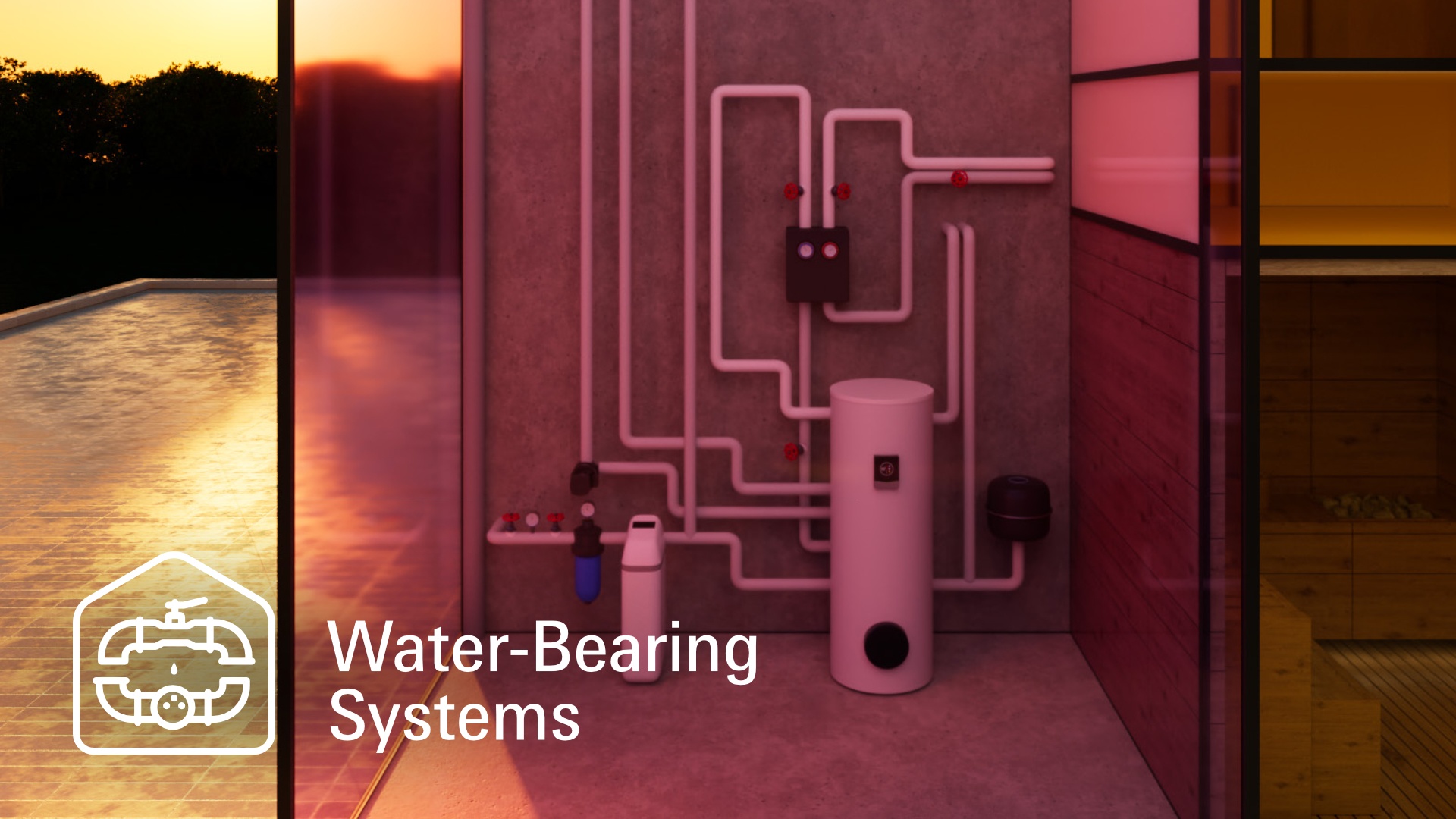 Solutions for water-bearing systems