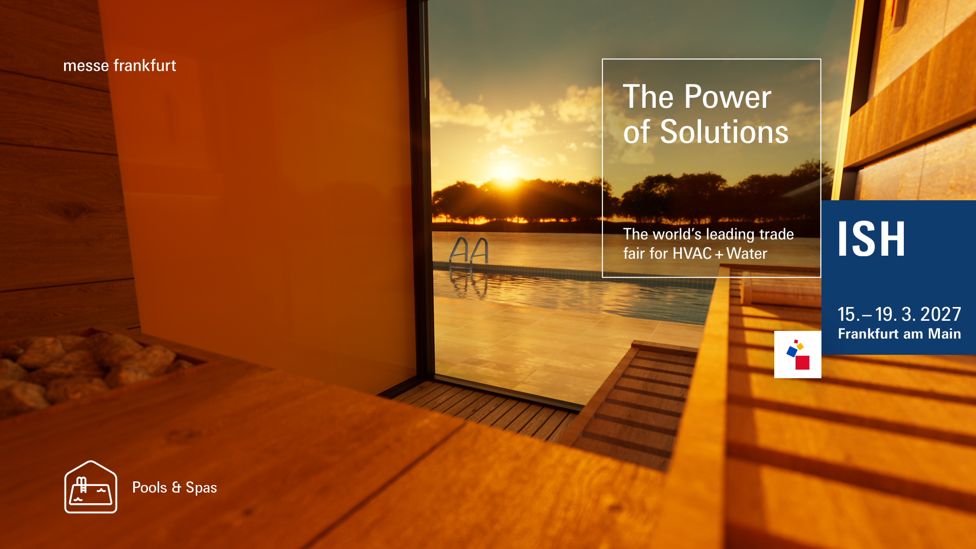 Wellness, comfort and technology in interaction: ISH 2027 showcases solutions for pools and spas in the context of modern buildings. Source: Messe Frankfurt Exhibition GmbH